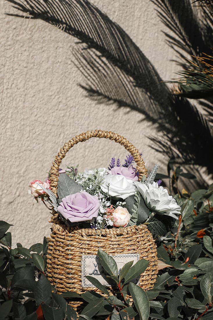Floroom Artificial Flowers 50pcs Real Looking Lilac Foam Fake Roses with Stems for DIY Wedding Bouquets Baby Shower Centerpieces Floral Arrangements Party Tables Home Decorations - Image 4